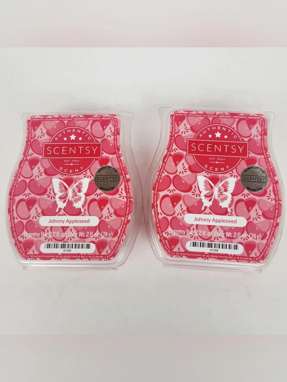 Scentsy Wax Bar Johnny Appleseed~3.2 oz~Lot of 2